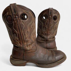 Durango Leather Square Toe Brown Western Cowboy Biker Boots Men's 8.5 M